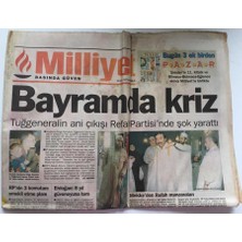 Gökçe Koleksiyon Milliyet  Gazetesi 20 Nisan 1997 - Bayramda Kriz  Tuğgeneralin Ani Çıkışı Refah Partisinde Şok Yarattı   GZ39098