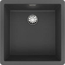 Teka - Radea R10 40.40 M-Tg Dark Grey - Ankastre/tezgahaltı Granit Eviye - Dark Grey - 40 cm - 115230049