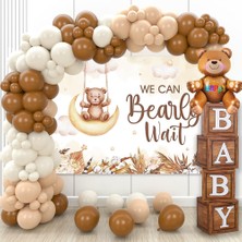 Patladı Gitti Baby Shower Lüks Parti Kutlama Seti; Baby Kutulu Balon Zincir Set