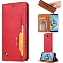 Seashell Digital Samsung Galaxy J6+/j6 Prime-Red Için Pu Deri Oto Emirli Stand Cüzdan Telefon Kılıfı (Yurt Dışından)