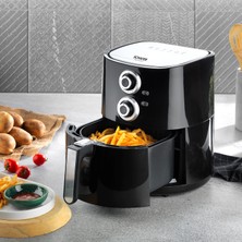 Schafer Thermochef Manuel Airfryer/Sıcak Hava Fritözü-Siyah