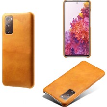 Seashell Digital Samsung Galaxy S20 Fe 4G/5G/S20 LITE/S20 Fe 2022 Koruyucu Kapak-Orange Için Pu Deri Kaplamalı Pc Kılıfı (Yurt Dışından)