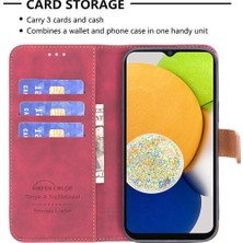 Seashell Digital Samsung Galaxy A51 4g SM-A515, Stil 11 Mat Doku Pu Deri Kılıf Tpu Cüzdan ve Stand-Red ile (Yurt Dışından)