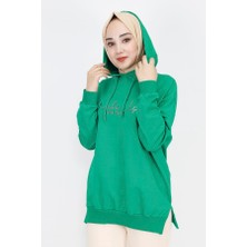 By Coolest Butik 23299 2 Ip Yazı Baskılı Kapüşonlu Sweatshirt