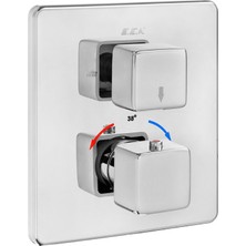 E.C.A Eca Termostatik Ankastre Banyo Bataryası Sıva Üstü 2 Yollu 102167216-KDE
