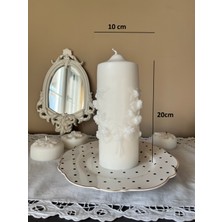 Selins Art Candle Blok Çiçek Mum