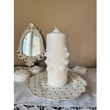 Selins Art Candle Blok Çiçek Mum