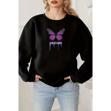 Only Trendwear  Unisex Dreams Baskılı Bisiklet Yaka Sweatshirt
