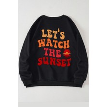 Only Trendwear  Unisex Let'S Baskılı Bisiklet Yaka Sweatshirt