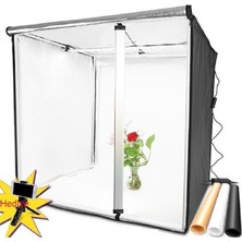 Yenilzd 80 x 80 cm Profesyonel Stüdyo LED Işıklı Ürün Fotoğraf Çekim Çadırı