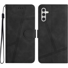 Cool-M Case Samsung Galaxy A35 5g Çizgileri Baskılı Deri Cüzdan Kapağı (Yurt Dışından)