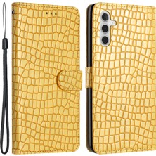 Cool-M Case Samsung Galaxy A35 5g Timsah Doku Pu Deri Telefon Kapağı Kayış (Yurt Dışından)