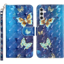 Cool-M Case Samsung Galaxy A35 5g 3D Desen Baskı Deri Cüzdan Cep Telefonu Kapağı (Yurt Dışından)