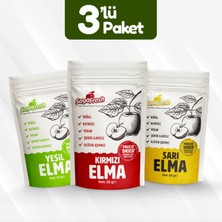 Saga Fresh Dondurularak Kurutulmuş Meyve 3'lü Elma Paketi (Kırmızı Elma 25G, Yeşil Elma 25G, Sarı Elma 25G)