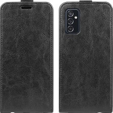 Seashell Digital Çılgın At Doku Anti-Çizgi Koruyucu Koruyucu Manyetik Toka Samsung Galaxy M52 5g-Black Için Kart Yuvası ile Deri Dikey Flip Telefon Kapağı (Yurt Dışından)