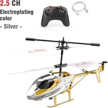 Wanglm 2.5ch Gümüş Rc Helikopter 2.5ch Uzaktan Kumandalı Uçak Çocuk Oyuncak Dayanıklı Çarpışma Alaşım Kablosuz Uçak Oyuncaklar Boys Çocuklar Için Hediyeler (Yurt Dışından)
