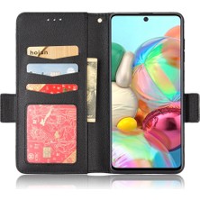 Seashell Digital Samsung Galaxy A71 4g SM-A715 Litchi Doku Deri Koruyucu Kapak Cüzdan Anti-Dust Cep Telefonu Kılıf (Yurt Dışından)