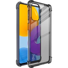 Seashell Digital Köşe Hava Yastığı Samsung Galaxy M52 5g-Şöhretli Siyah Için Ekran Koruyucu ile Her Şey Dahil Şok Emici Tpu Yumuşak Telefon Kılıfı (Yurt Dışından)