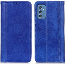 Seashell Digital Manyetik Otomatik Kapanış Litchi Doku Samsung Galaxy M52 5g-Blue Için Deri Telefon Stand Koruyucu Kılıf (Yurt Dışından)