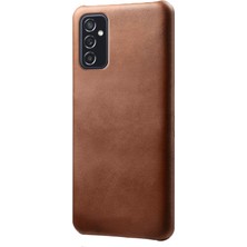 Seashell Digital Dayanıklı Plastik+Pu Deri Telefon Kasası Telefon Kapağı Samsung Galaxy M52 5g-Brown (Yurt Dışından)