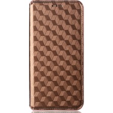 Seashell Digital Stand Cüzdan Kılıfı Baskı 3D Rhombus Desen Manyetik Otomatik Kapatma Samsung Galaxy A32 5G/M32 5g-Brown Için Deri Telefon Kapağı (Yurt Dışından)