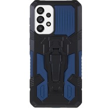 Seashell Digital Mechwarrior Samsung Galaxy A73 5g Hibrid Hard Pc Yumuşak Tpu Damla Damla Korunma ile Kickstand-Sapphire (Yurt Dışından)