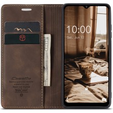 Seashell Digital Cüzdan Tasarım Anti-Drop Manyetik Otomatik Emici Pu Deri Deri Flip Folio Telefon Kılıfı Samsung Galaxy A13 5G/A04S 4g (164.7 x 76.7 x 9.1 Mm) -Coffee (Yurt Dışından)