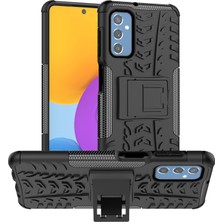 Seashell Digital Samsung Galaxy M52 5g Lastik Dokusu Yumuşak Tpu+Sabit Pc Kickstand-Black ile Iyi Korunmuş Damla Geçirmez Telefon Kapağı Kılıfı (Yurt Dışından)