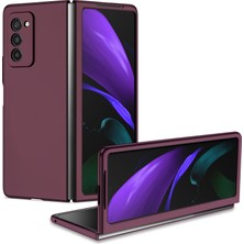 Seashell Digital Samsung Galaxy Z Fold2 5g Için 5g Ka Finish Sert Pc Sıralamaya Dayanıklı Katlanır Cep Telefonu Çantası Kapak-Kırmızı (Yurt Dışından)