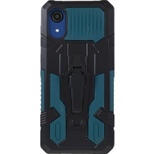 Seashell Digital Mechwarrior Samsung Galaxy A03 Çekirdek Şok Geçirmez Anti-Çizgiye Dahili Metal Sac Hibrit Sert Pc Yumuşak Tpu Kılıfı ile Arka Kickstand-Army Green (Yurt Dışından)