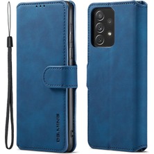 Seashell Digital Retro Stil Şok Geçirmez Telefon Kasası Pu Deri Standı Cüzdan Samsung Galaxy A73 5g-Blue Için Manyetik Toka Kapağı (Yurt Dışından)