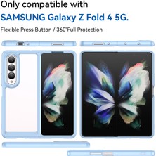 Seashell Digital Samsung Galaxy Z Fold4 Için 5g Çizgi Anti-Çizelge Tpu+Akrilik Hibrit Kılıflar Mobil Telefon Kılıfı Kapak Koruyucu Baby Mavi (Yurt Dışından)