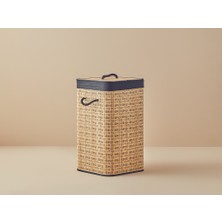 English Home Stripy Bambu Çamaşır Sepeti Naturel