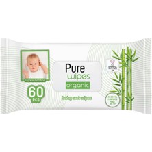 Pure Baby Organik Bambu Özlü Islak Havlu 60 Yaprak