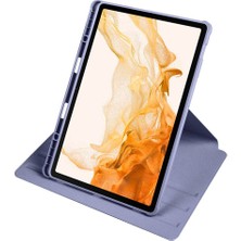 Gpack Samsung Galaxy Tab S9 Plus SM-X810 Kılıf Standlı Katlanabilir Pu Silikon Tf2 Lavanta Grisi