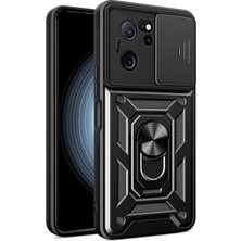 Case Street Xiaomi Mi 13T 13T Pro Kılıf Tank Aramid Sürgülü Vega Yüzüklü+Nano Siyah