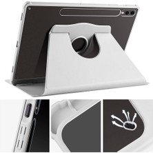 Case Street Casestreet Samsung Galaxy Tab S9 Plus SM-X810 Kılıf Standlı Katlanabilir Pu Silikon Tf2 Gri