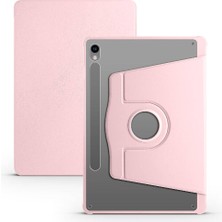 Case Street Casestreet Samsung Galaxy Tab S9 SM-X710 Kılıf Standlı Katlanabilir Pu Silikon Tf2 Açık Pembe