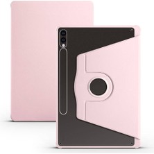 Case Street Casestreet Samsung Galaxy Tab S9 Plus SM-X810 Kılıf Standlı Katlanabilir Pu Silikon Tf2 Açık Pembe