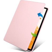 Case Street Casestreet Samsung Galaxy Tab S9 Plus SM-X810 Kılıf Standlı Katlanabilir Pu Silikon Tf2 Açık Pembe