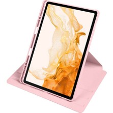 Case Street Casestreet Samsung Galaxy Tab S9 Plus SM-X810 Kılıf Standlı Katlanabilir Pu Silikon Tf2 Açık Pembe