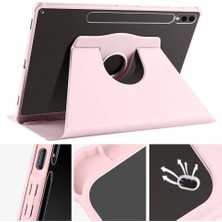 Case Street Casestreet Samsung Galaxy Tab S9 Plus SM-X810 Kılıf Standlı Katlanabilir Pu Silikon Tf2 Açık Pembe