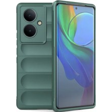 Case Street Vivo V29 Lite Kılıf Optimum Mat Kamera Korumalı Silikon Yeşil