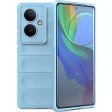 Case Street Vivo V29 Lite Kılıf Optimum Mat Kamera Korumalı Silikon Mavi