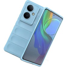 Case Street Vivo V29 Lite Kılıf Optimum Mat Kamera Korumalı Silikon Mavi