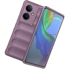 Case Street Vivo V29 Lite Kılıf Optimum Mat Kamera Korumalı Silikon Mor