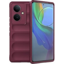 Case Street Vivo V29 Lite Kılıf Optimum Mat Kamera Korumalı Silikon Mürdüm