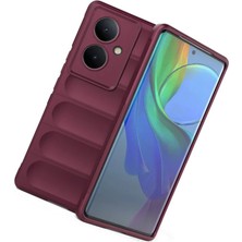 Case Street Vivo V29 Lite Kılıf Optimum Mat Kamera Korumalı Silikon Mürdüm