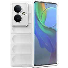 Case Street Vivo V29 Lite Kılıf Optimum Mat Kamera Korumalı Silikon Beyaz