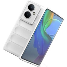 Case Street Vivo V29 Lite Kılıf Optimum Mat Kamera Korumalı Silikon Beyaz